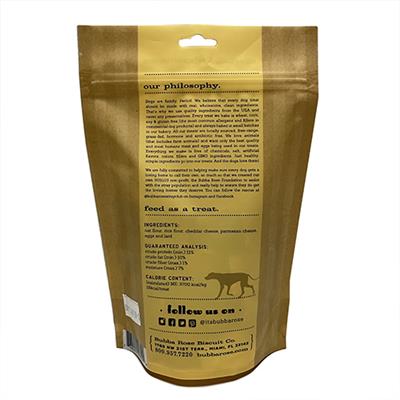 Photo of the back of a treat bag by Allgood Pet Supplies