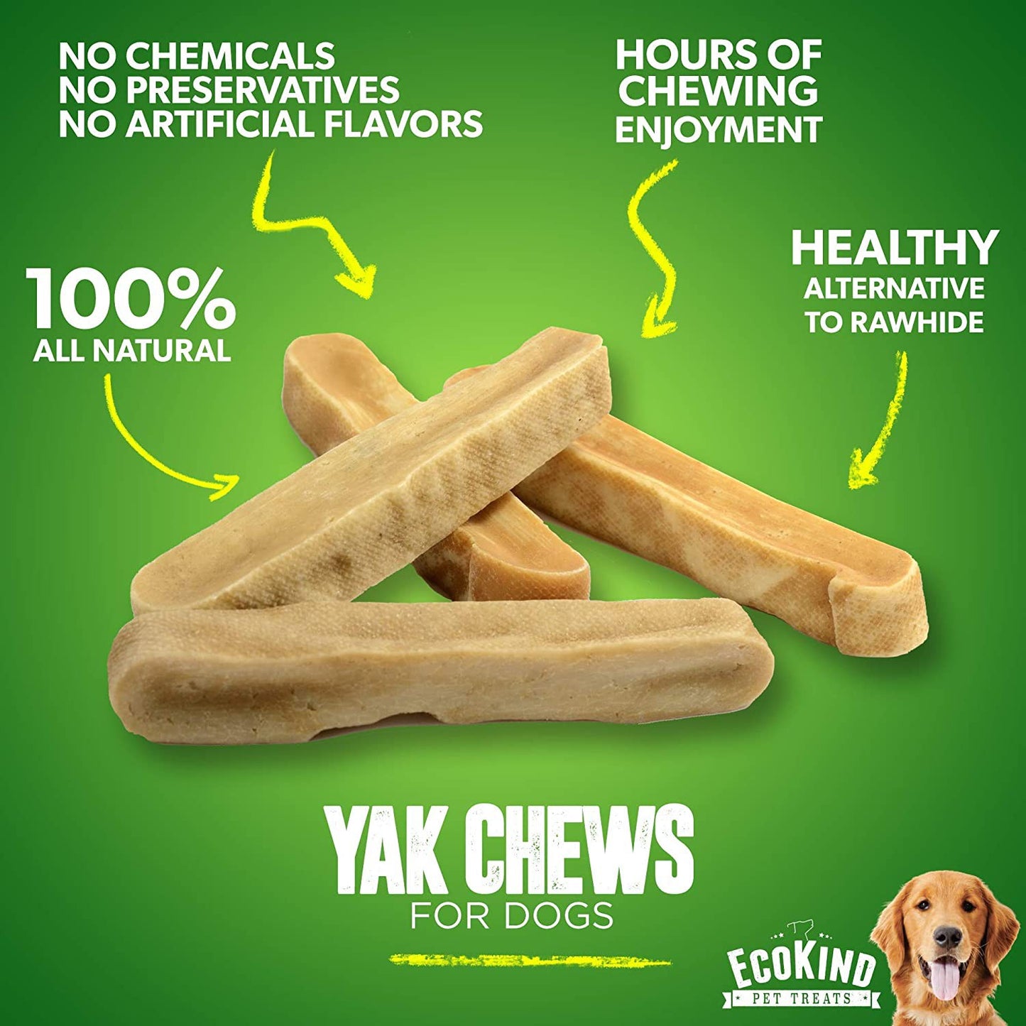 Photo describing benefits of yak chews