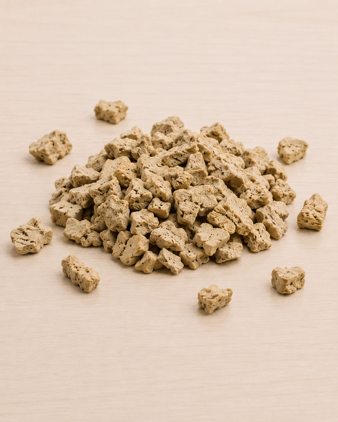 Allgood-freeze dried chicken on a light beige surface.