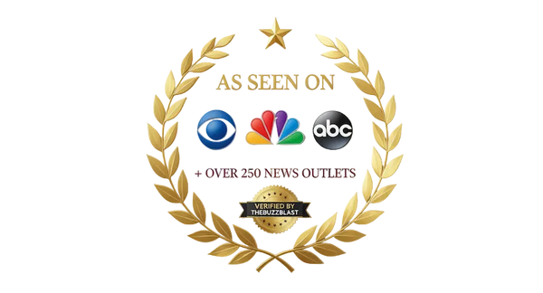 Logo with NBC, ABC, and CBS logos inside a gold laurel wreath on a white background.