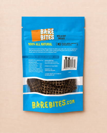 Allgood package of dog and cat treats on a beige background