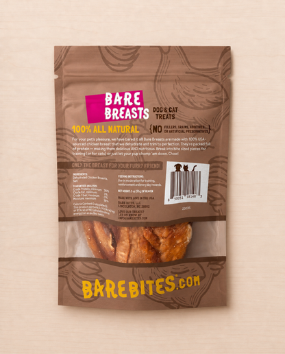Allgood dog treats with branding and product details on a beige background