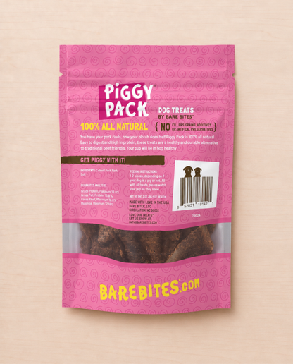 Allgood pork dog and cat treats packaging on a beige background