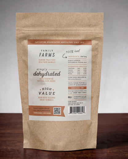 Single-Ingredient Beef Lung Dog Treats