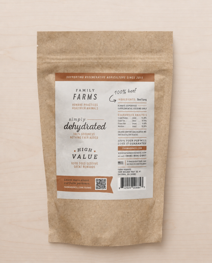 Single-Ingredient Beef Lung Dog Treats
